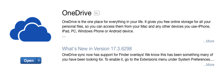 does onedrive for business support mac